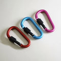 High Quality Bold 8CM Lockable D-type Carabiner Hook Custom Aluminium Alloy Carabiner Keyring Promotional Keychains & Carabiner