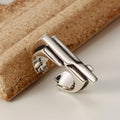 ICEBELA Personality Ring Wrought Open Adjustable Ring Stereoscopic Thai Silver Finger Unique Stacking 925 Sterling Silver Rings