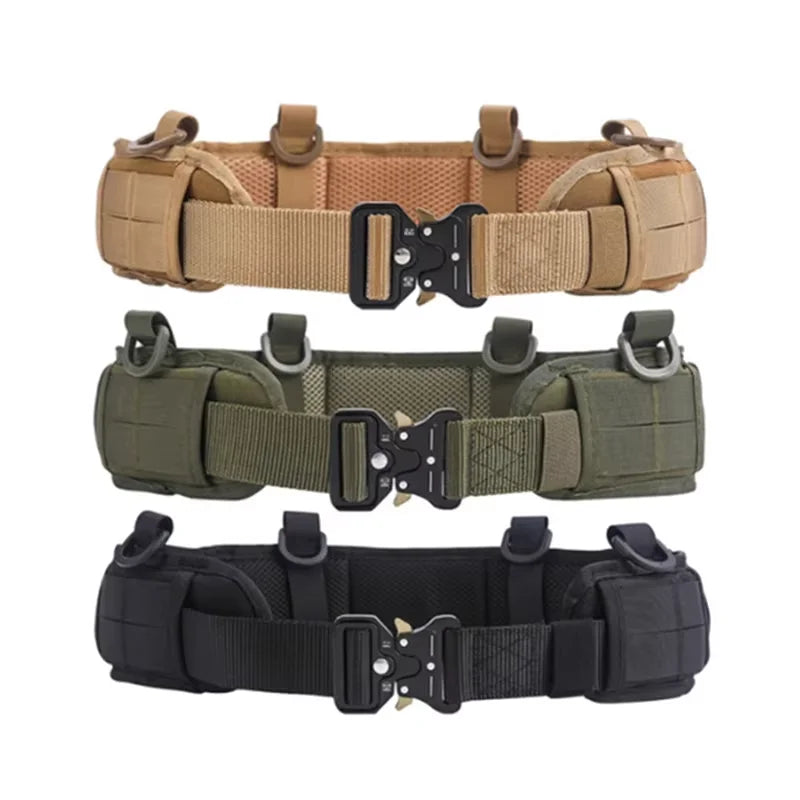 Tactical Padded Belt Waistband Heavy Duty Molle Patrol Belt Hunting Shooting Paintball Waist Battle Belt for Hunting