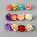 Manufacturer Sale 8 cm Diameter Artificial Rose Flower Head for Wall Cake Decoration for Mother's Day Easter Christmas