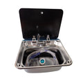 Kitchen Sink Small Rv Accessories Sinks with Faucet Stainless Steel Undermount Single Bowl Stainless Steel & Tempered Glass 1mm