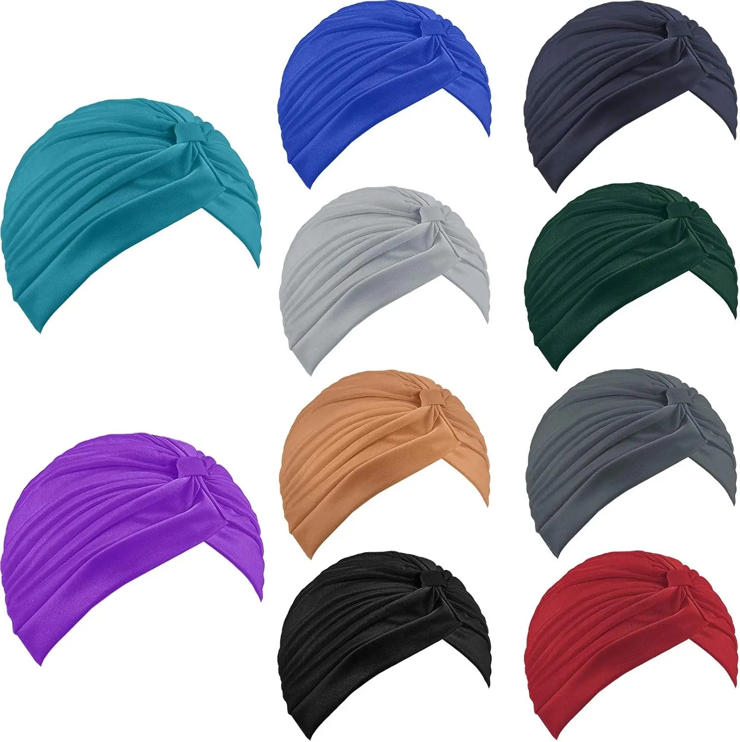 Stretchy Turban Cap Chemo Head Wraps Cancer Headwear Bennie Twisted India's Hat for Women
