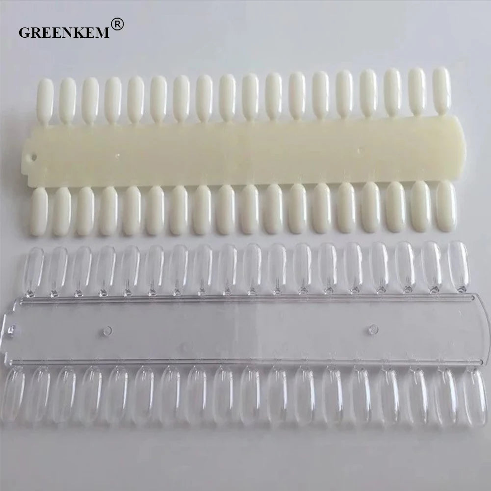 36 Color Acrylic Tips Nail Practice Chart False Palette DIY Polish Nail Art Display Tips