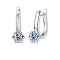 Elegant Classic 925 Sterling Silver VVS Clarity 0.5CT Moissanite Hook Earrings for Birthday or Mother's Day