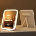 Hot-selling LED Makeup Mirror Touch Control 3-Color Light USB Powered Table Mirror Fashionable Portable Mirror with Bracket