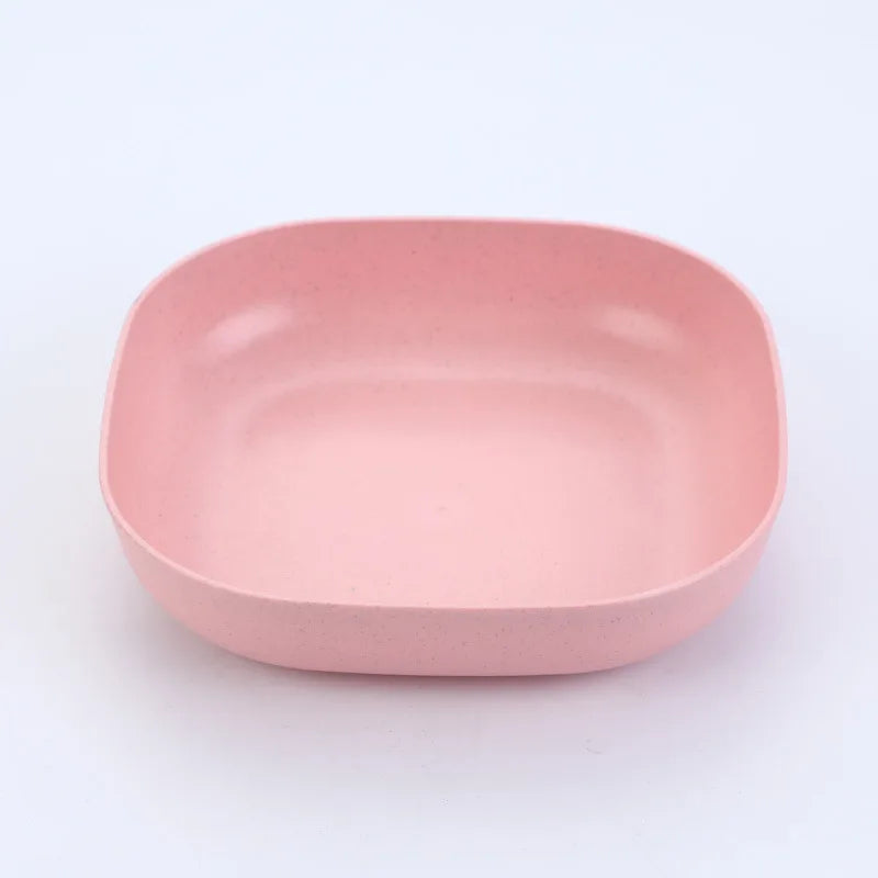 Environment-friendly Biodegradable Coffee Plate Set Dinner Dish Wheat Straw Fiber Dinner Plate Restaurant Dinner Plates
