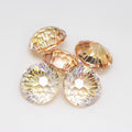 HanYu Wholesale Stone Flash Round Champagne Morgan Pink Mixed Color Cubic Zircon Fireworks Cut Hot Earring Main Stone
