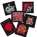 Punk Style Iron on Twill Embroidery Black Red Rock Band Patch for Clothing  Bag Jeans Decoration