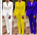 Plus Size New Fashion Class Business Woman Suits Two Pieces Professional Pants Suits for Women blazer and pants set