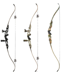 Junxing F166 ILF Take Down Recurve Bow Finnish Fiberglass Bamboo Laminated Limbs 30-60Lbs 64inch Archery Hunting Bow