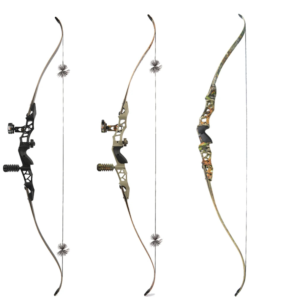 Junxing F166 ILF Take Down Recurve Bow Finnish Fiberglass Bamboo Laminated Limbs 30-60Lbs 64inch Archery Hunting Bow