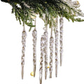 Wholesale Clear Christmas Ornament Hanging Simulation Ice Pendant Christmas Tree Decor Icicle with Thread