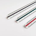 6 Ratio 1:20/25/50/75/100/125 Professional Plastic Drawing Ruler 30cm Beveled Edges Architecture Small Scale Triangular Scale