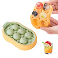 6 Round Silicone Ice Cube Mold Handmade Whisky Beer Ice Tray Bucket Durable Ice Cube Maker with Lid