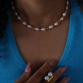 Joolim Jewelry 18K Gold Plated Fresh Water Pearl Satellite Beads Chain Necklace Stainless Steel Jewelry Wholesale