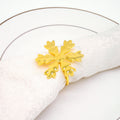Wholesale Luxury Gold Metal Napkin Holder Snowflake Napkin Ring Table Accessories Christmas Party Stocked Serviette Decoration