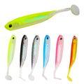 Fishing Lure T-tail Crystal Soft Bait 70mm/2.2g Artificial Silica Gel Soft Bait