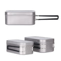 Titanium Lunch Food Container 800ML Lunch Box with Steaming Rack Outdoor Camping Supplies Hiking BBQ Picnic Cookware