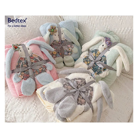 Rabbit Soft Bath Towel Embroidery Nano White Bath Towels