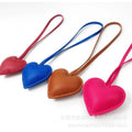 Leather Keychain love Heart Tags Embossesd hang Car Keychains Bag Pendant Key Ring Accessories Ornament Wristlet Bag Charms