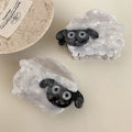 Cute Cartoon Sheep Hair Claw for Women Cellulose Acetate Hair Clip with Rhinestone Wholesale for Girls