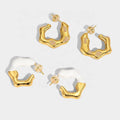 New Trend Design High Sensitive Luxury Irregular Wave Ring Enamel Pearls Earrings