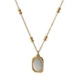 Minimalist 18K Gold Plated Stainless Steel Clavicle Chain INS Mirror Rose Necklace for Women Trendy Simple Style with Link Chain