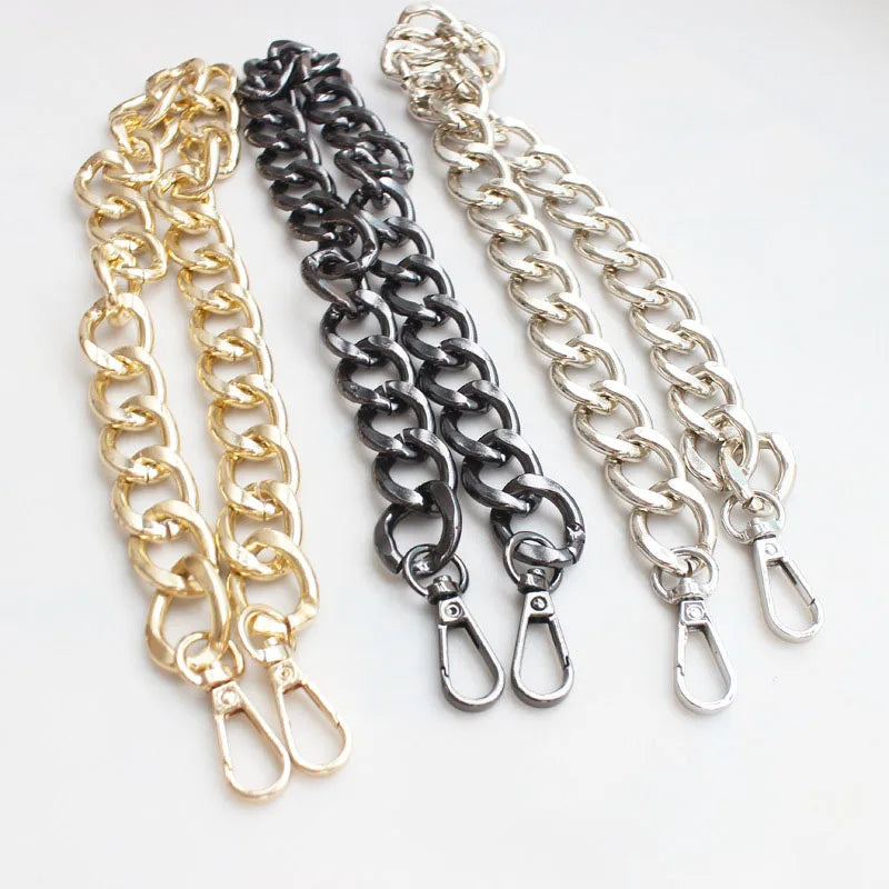 Meetee LCH-269 Large 19.5mm Aluminum Bag Chain DIY Purse Straps Replacement Handbags Crossbody Widen Handle Chains 20-120cm