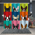 Factory Direct Custom Service 3D Printed Animal Bath Shower Curtain Cute Dog Puppy Printed Waterproof Shower Curtain