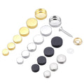 19mm Furniture Accessories Glossy Chrome Mirror Screw Mirror Covers Silver Black Gold White Color