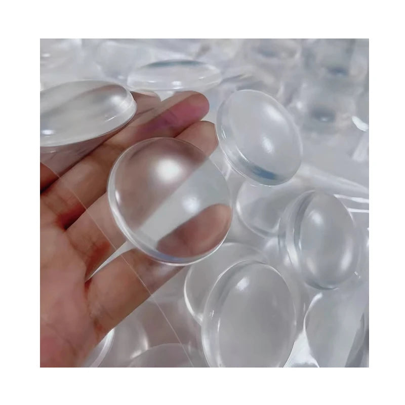 Flexible Soft Door Stop Wall Plate Bumper Adhesive Round clear Door Stopper for Wall Furniture