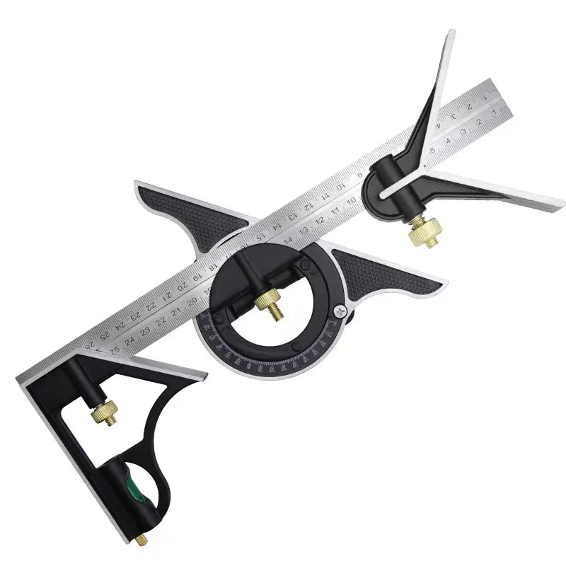 3 in 1 Right Angle Ruler Protractor Measuring Tool Set