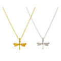 Wholesale Hot Selling Alloy Silver Gold Dragon Fly Necklace