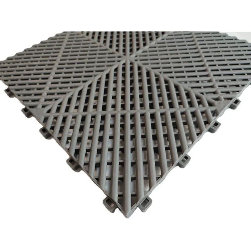 Modern Anti-Slip Interlocking Garage Tiles Car Wash Drainage PP PVC Tiles for Indoor & Outdoor Use for Sports Venues & Hotels