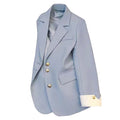 2024 Elegant Office Lady Business Suits Long Sleeve Lapel Button Jacket Top Color Matching Clothes Spring Autumn Jacket for