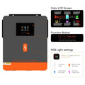 PowMr New Product Single Phase Solar Inverter 4.2KW 6.2KW 24V 48V 220V Solar Inverter Built-in 120A MPPT Hybrid Solar Inverter