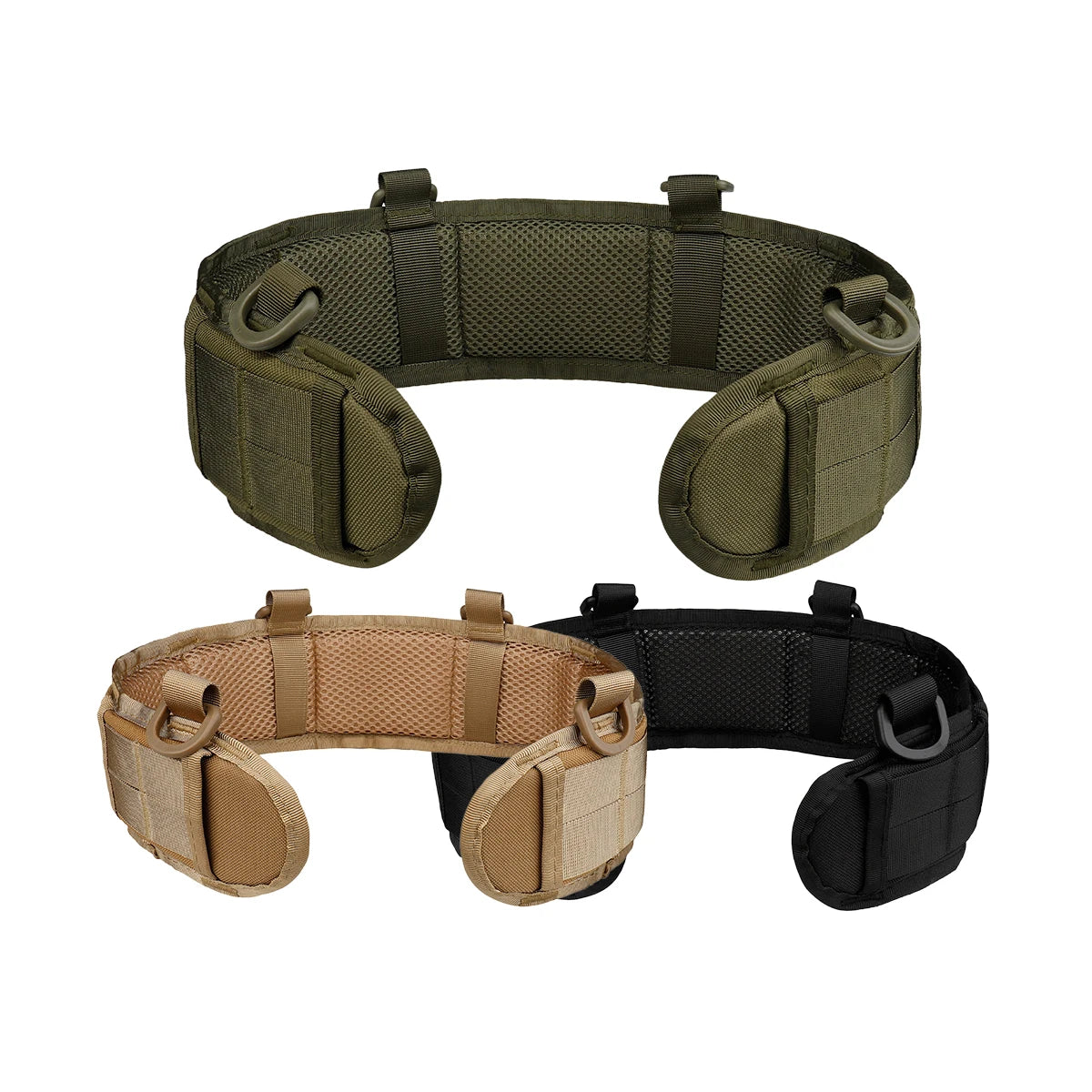 Tactical Belt Men's Nylon Fabric Outdoor Metal Buckle Molle Duty Belt Cover Hunting Hiking Sports Security Working Fabric Belt