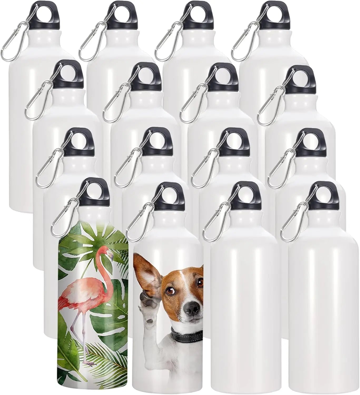 Sublimation Blank White Aluminum Sports Bottle SIY Logo Climbing Kettle Sport Bottle