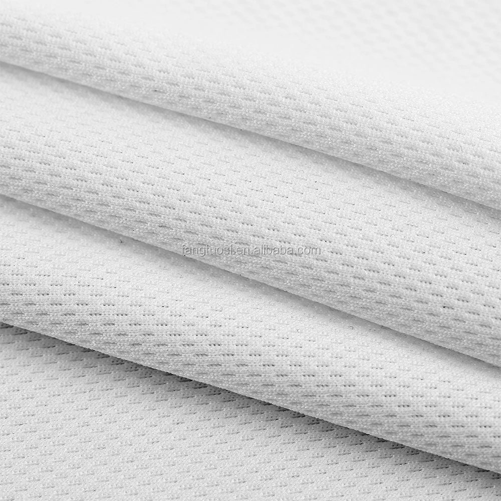 Bird Eye Mesh Eyelet Mesh 100% Polyester Knit Sports Jersey Fabric for Sports T-shirt Football Uniform Sportswear