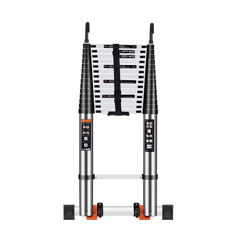Multi Functional Industrial Outdoor Aluminum Telescopic Folding Step Ladder with Hooks CE Certified 150kg Load Capacity