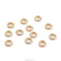 PandaHall 500 Pcs 4mm 5mm 6mm 7mm 8mm 18/20/21Gauge Real 18K Gold Plated 304 Stainless Steel Jump Rings