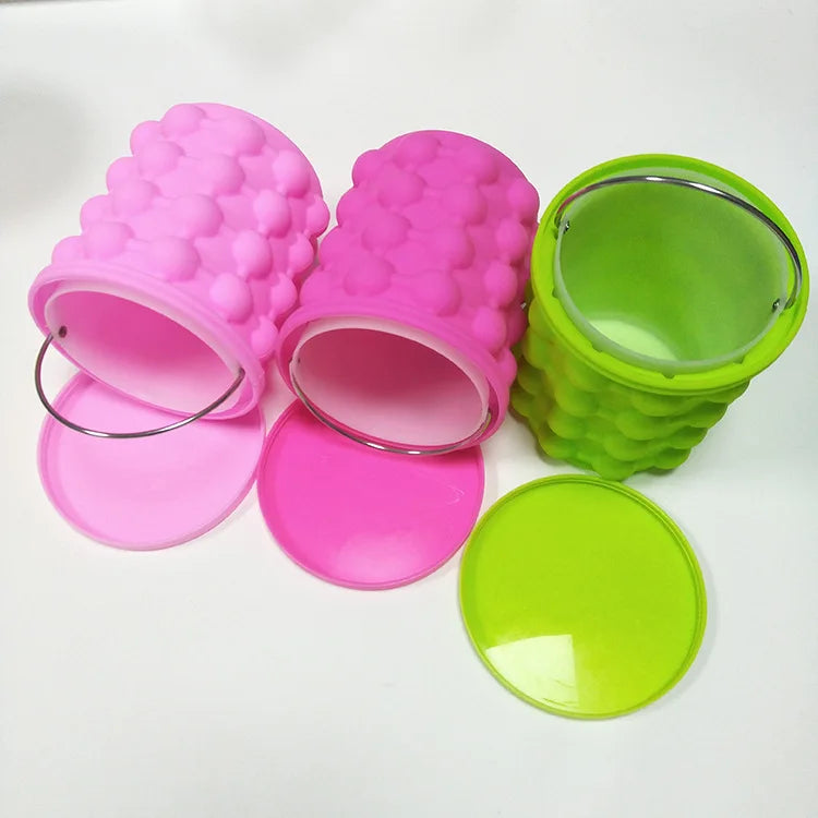 Wholesale 3D Ice Cubes Maker Food Grade  Ice Maker Bucket Kitchen Tools Champagne Cooler Bucket  Cup Ice Mold With Lid