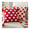 Innermor Modern Geometric Tufted Heart Square Throw Pillow Case Tassel for Hotel Office Hospital Use Customizable 100% Polyester