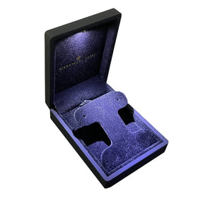 Customized Your Logo Square Luxury Black LED Earring Pendant Box