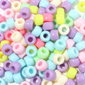 CJ Wholesale Acrylic Loose Round Beads Various Colors Big Hole 6*9mm 100pcs/bag for Jewelry Making