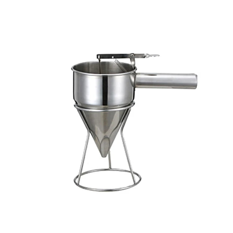 Conical Funnel With Rack Cupcakes Waffles Octopus Balls Tool Baking Tool Cooking Utensils Stainless Steel Funnel Baking Funnel