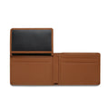 OEM ODM Wholesale Custom Classic Design Thread RFID Genuine Leather Trifold Credit Card Holder Wallet Unisex Short Clutch Purse