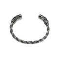 Nordic Viking Pirate Dragon Bracelet Double Dragon Head Titanium Steel Bracelet Male Stainless Steel  Wolf Bracelet Men's Gift