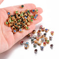 6mm Stainless Steel 12 Month Birthstone Crystal Charms Pendants for Necklace & Bracelet Making
