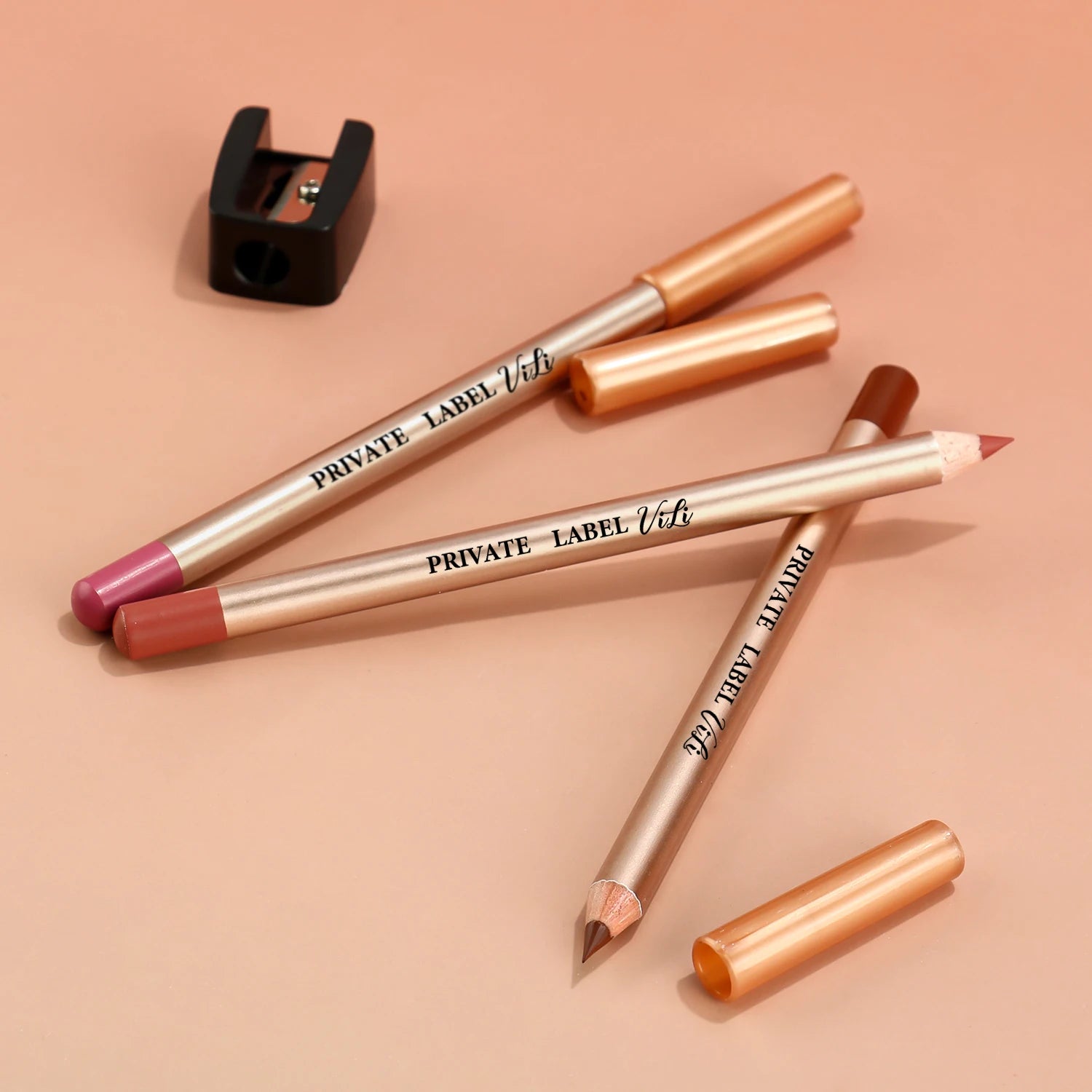 Hot Selling Cosmetics Makeup Brand Private Label Lipliner Long-Lasting Waterproof Wooden Lip Liner